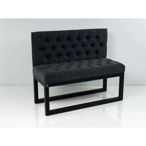 Ławka Metalowa z Oparciem Grafitowym Pikowanym LMO-8