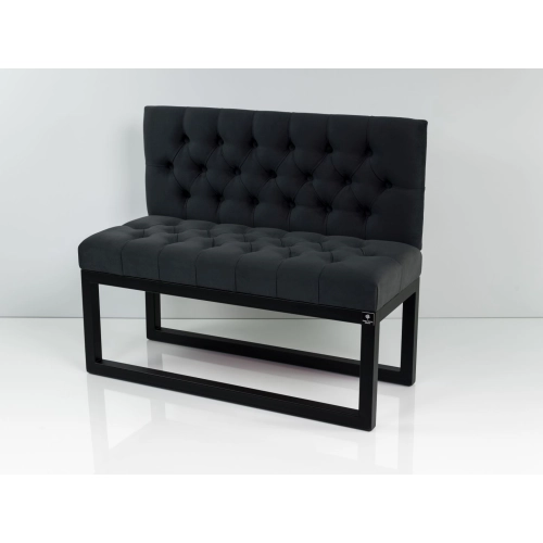 Ławka Metalowa z Oparciem Grafitowym Pikowanym LMO-8