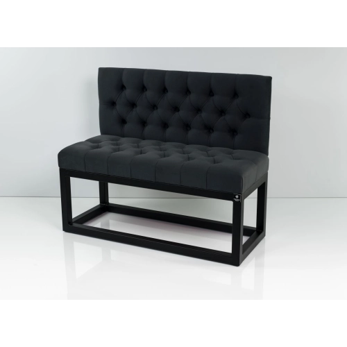 Ławka Metalowa z Oparciem Grafitowym Pikowanym LMO-9