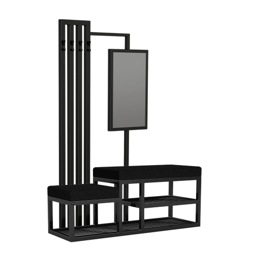 Ławka do przedpokoju z lustrem i wieszakiem