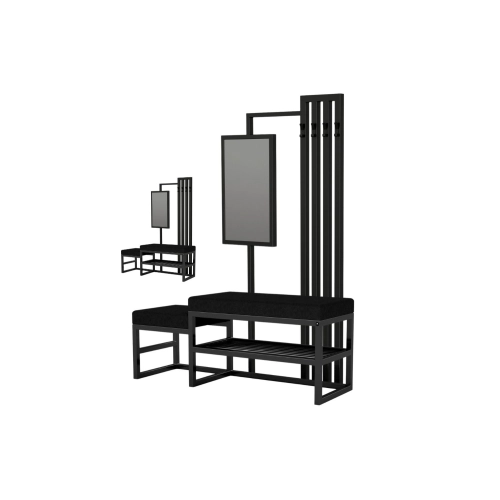 Ławka do przedpokoju z lustrem i wieszakiem