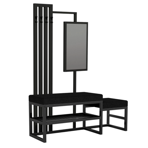 Ławka do przedpokoju z lustrem i wieszakiem