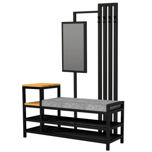 Ławka do przedpokoju z lustrem i wieszakiem