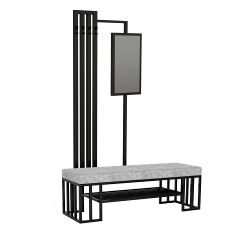 Ławka do przedpokoju z lustrem i wieszakiem