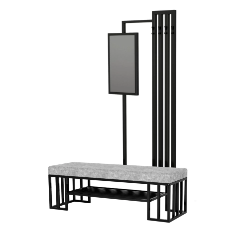 Ławka do przedpokoju z lustrem i wieszakiem