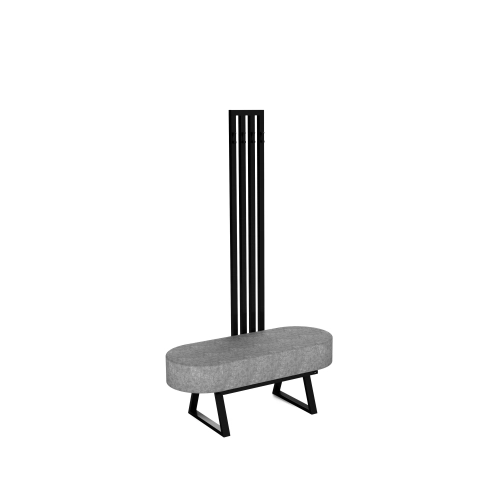 Ławka Do Przedpokoju Z Wieszakiem Metalowa Siedzisko Tapicerowane Stal LMW-6