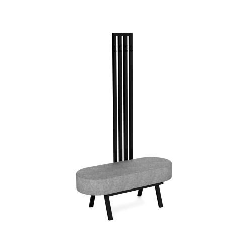 Ławka Do Przedpokoju Z Wieszakiem Metalowa Siedzisko Tapicerowane Stal LMW-8