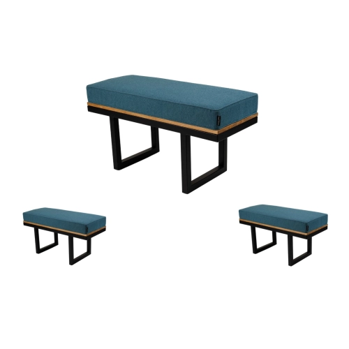 Ławka Metalowa Tapicerowana Hamilton 2811 LGM-106 Rozmiary od 50 cm do 200 cm