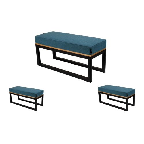 Ławka Metalowa Tapicerowana Hamilton 2811 LGM-108 Rozmiary od 50 cm do 200 cm