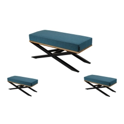 Ławka Metalowa Tapicerowana Hamilton 2811 LGM-114 Rozmiary od 50 cm do 160 cm