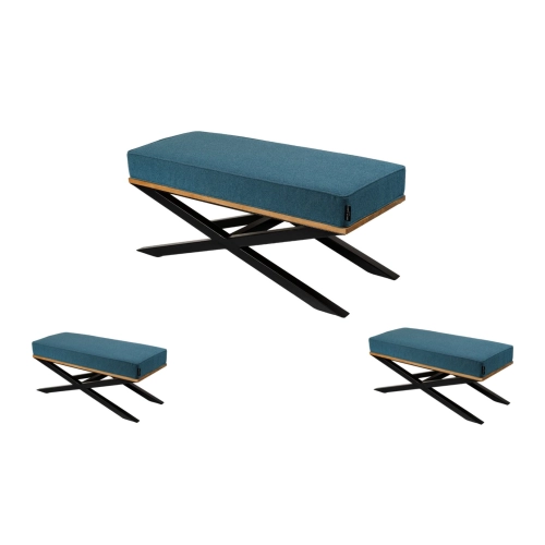 Ławka Metalowa Tapicerowana Hamilton 2811 LGM-114 Rozmiary od 50 cm do 160 cm