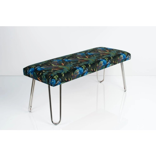 Ławka Pufa Tapicerowana Pawie LGM-12 Nóżki Chromowe Rozmiary od 50 cm do 120 cm