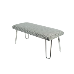 Ławka Pufa Tapicerowana Pepitka LGM-12 Nóżki Chromowe Rozmiary od 50 cm do 120 cm