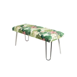 Ławka Pufa Tapicerowana Tropic 01 LGM-12 Nóżki Chromowe Rozmiary od 50 cm do 120 cm