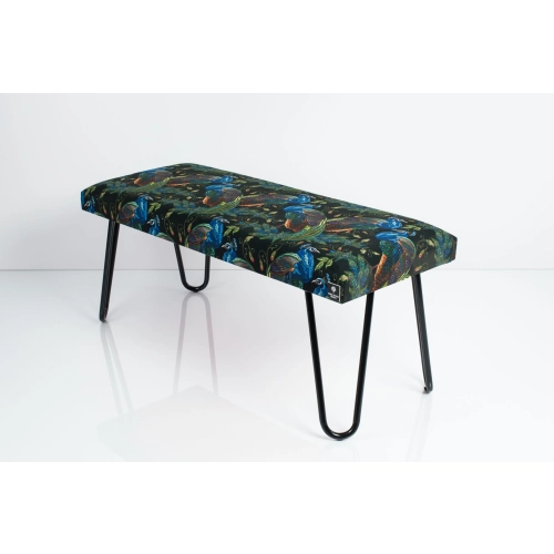 Ławka Pufa Tapicerowana Pawie LGM-12 Nóżki Czarne Rozmiary od 50 cm do 120 cm