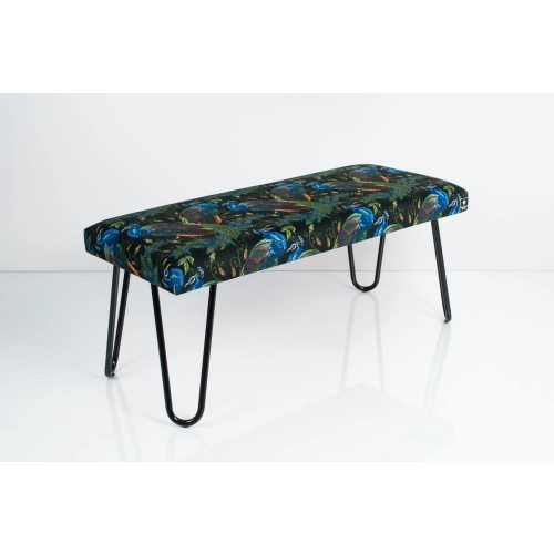 Ławka Pufa Tapicerowana Pawie LGM-12 Nóżki Czarne Rozmiary od 50 cm do 120 cm