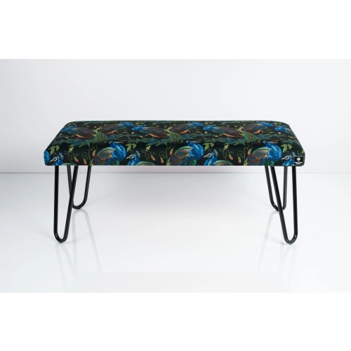 Ławka Pufa Tapicerowana Pawie LGM-12 Nóżki Czarne Rozmiary od 50 cm do 120 cm