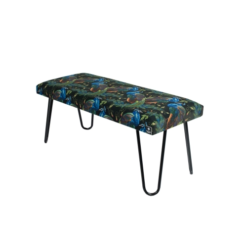 Ławka Pufa Tapicerowana Pawie LGM-12 Nóżki Czarne Rozmiary od 50 cm do 120 cm