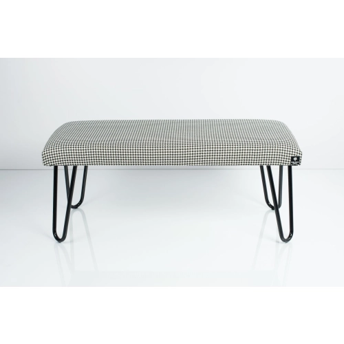 Ławka Pufa Tapicerowana Pepitka LGM-12 Nóżki Czarne Rozmiary od 50 cm do 120 cm