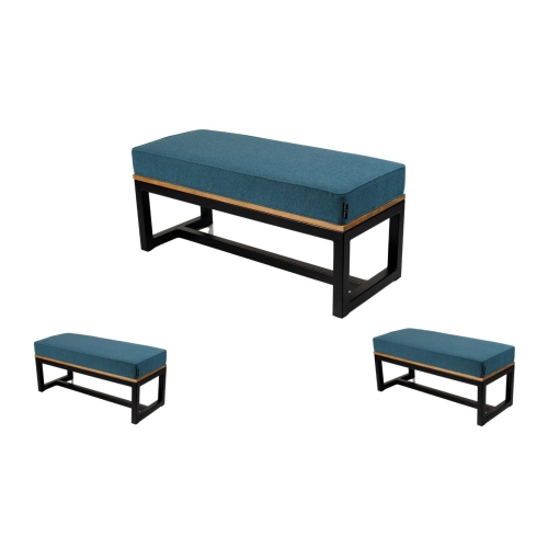 Ławka Metalowa Tapicerowana Hamilton 2811 LGM-120 Rozmiary od 50 cm do 200 cm