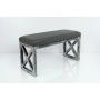 Ławka Metalowa Loft Siedzisko Ekoskóra Grafit LGM-14 Rozmiary od 50 cm do 200 cm