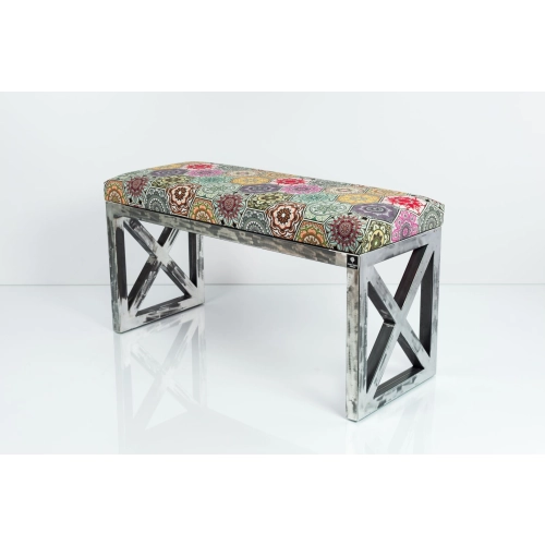 Ławka Metalowa Loft Siedzisko Hexagony Mandala LGM-14 Rozmiary od 50 cm do 200 cm