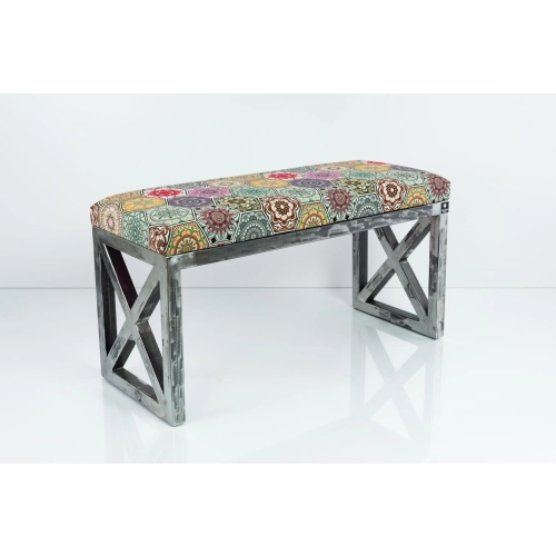 Ławka Metalowa Loft Siedzisko Hexagony Mandala LGM-14 Rozmiary od 50 cm do 200 cm