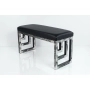 Ławka Metalowa Loft Siedzisko Ekoskóra Czarny LGM-15 Rozmiary od 50 cm do 200 cm