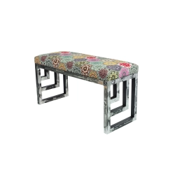 Ławka Metalowa Loft Siedzisko Hexagony Mandala LGM-15 Rozmiary od 50 cm do 200 cm