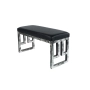 Ławka Metalowa Loft Siedzisko Ekoskóra Czarny LGM-16 Rozmiary od 50 cm do 200 cm