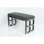 Ławka Metalowa Loft Siedzisko Ekoskóra Grafit LGM-17 Rozmiary od 50 cm do 200 cm