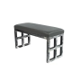 Ławka Metalowa Loft Siedzisko Ekoskóra Grafit LGM-17 Rozmiary od 50 cm do 200 cm