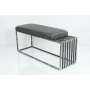 Ławka Metalowa Loft Siedzisko Ekoskóra Grafit LGM-18 Rozmiary od 50 cm do 200 cm