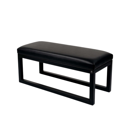 Ławka Pufa Tapicerowana Siedzisko Gładkie Czarny Ekoskóra LGM-19 Rozmiary od 50 cm do 200 cm