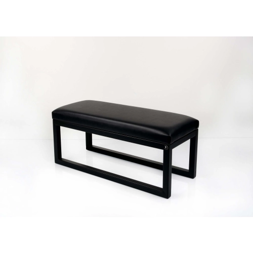 Ławka Pufa Tapicerowana Siedzisko Gładkie Czarny Ekoskóra LGM-19 Rozmiary od 50 cm do 200 cm