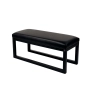Ławka Pufa Tapicerowana Siedzisko Gładkie Czarny Ekoskóra LGM-19 Rozmiary od 50 cm do 200 cm