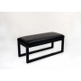 Ławka Pufa Tapicerowana Siedzisko Gładkie Czarny Ekoskóra LGM-19 Rozmiary od 50 cm do 200 cm
