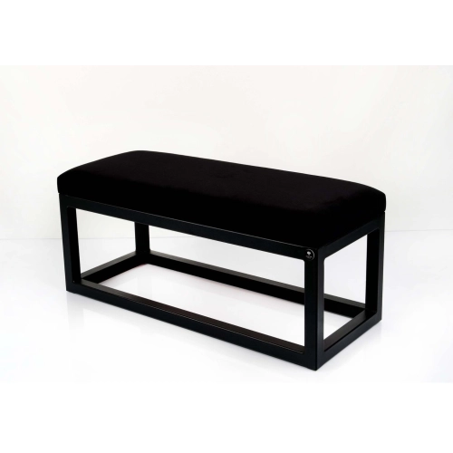 Ławka Pufa Tapicerowana Siedzisko Gładkie Czarny LGM-22 Rozmiary od 50 cm do 200 cm