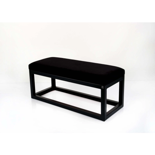 Ławka Pufa Tapicerowana Siedzisko Gładkie Czarny LGM-22 Rozmiary od 50 cm do 200 cm