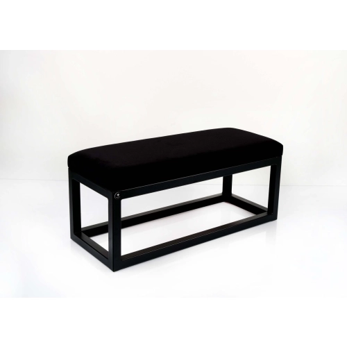 Ławka Pufa Tapicerowana Siedzisko Gładkie Czarny LGM-22 Rozmiary od 50 cm do 200 cm