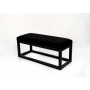 Ławka Pufa Tapicerowana Siedzisko Gładkie Czarny LGM-22 Rozmiary od 50 cm do 200 cm