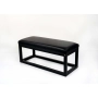 Ławka Pufa Tapicerowana Siedzisko Gładkie Czarny Ekoskóra LGM-22 Rozmiary od 50 cm do 200 cm