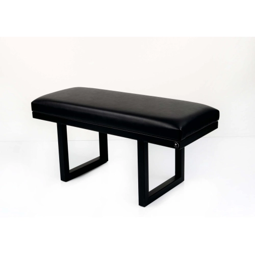 Ławka Pufa Tapicerowana Siedzisko Gładkie Czarny Ekoskóra LGM-23 Rozmiary od 50 cm do 200 cm