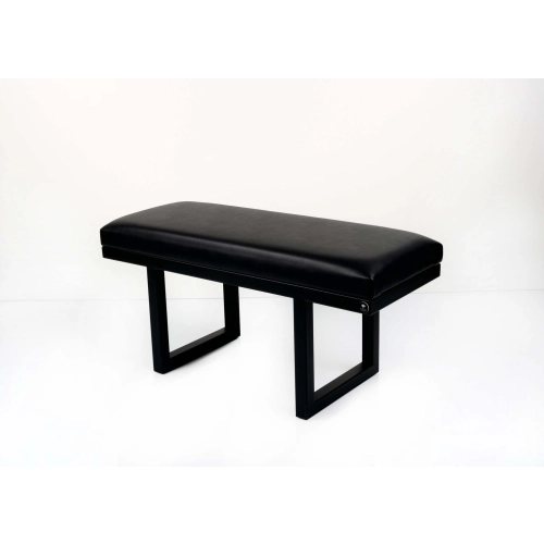 Ławka Pufa Tapicerowana Siedzisko Gładkie Czarny Ekoskóra LGM-23 Rozmiary od 50 cm do 200 cm
