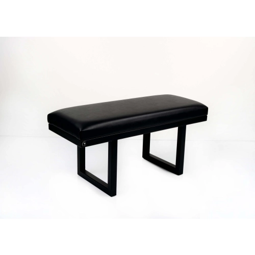 Ławka Pufa Tapicerowana Siedzisko Gładkie Czarny Ekoskóra LGM-23 Rozmiary od 50 cm do 200 cm