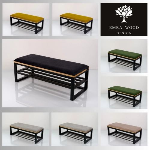 Ławka Tapicerowana Industrialna Tkanina STRONG 07 LGM-402 Rozmiary od 45 cm do 200 cm