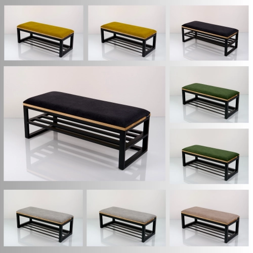 Ławka Tapicerowana Industrialna Tkanina STRONG 07 LGM-402 Rozmiary od 45 cm do 200 cm