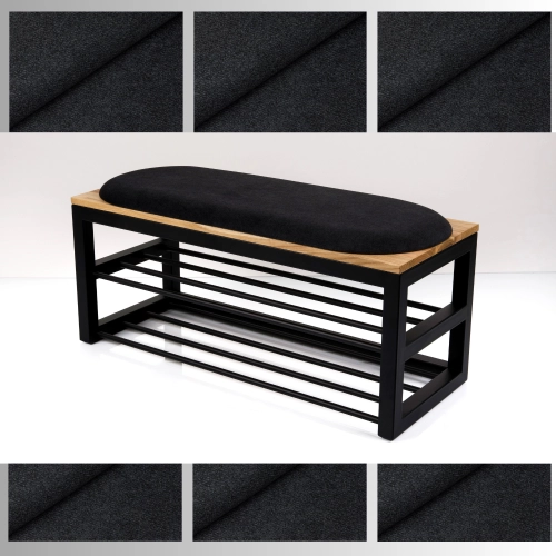 Ławka Tapicerowana Industrialna Tkanina Strong 15 LGM-452 Rozmiary od 45 cm do 200 cm