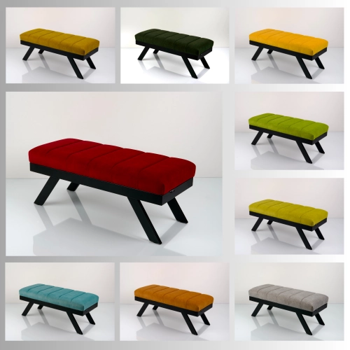 Ławka Tapicerowana Industrialna Tkanina STRONG 15  LGM-454 Rozmiary od 45 cm do 200 cm