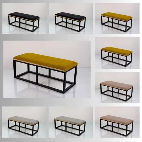 Ławka Tapicerowana Industrialna Tkanina STRONG 07  LGM-459 Rozmiary od 45 cm do 200 cm